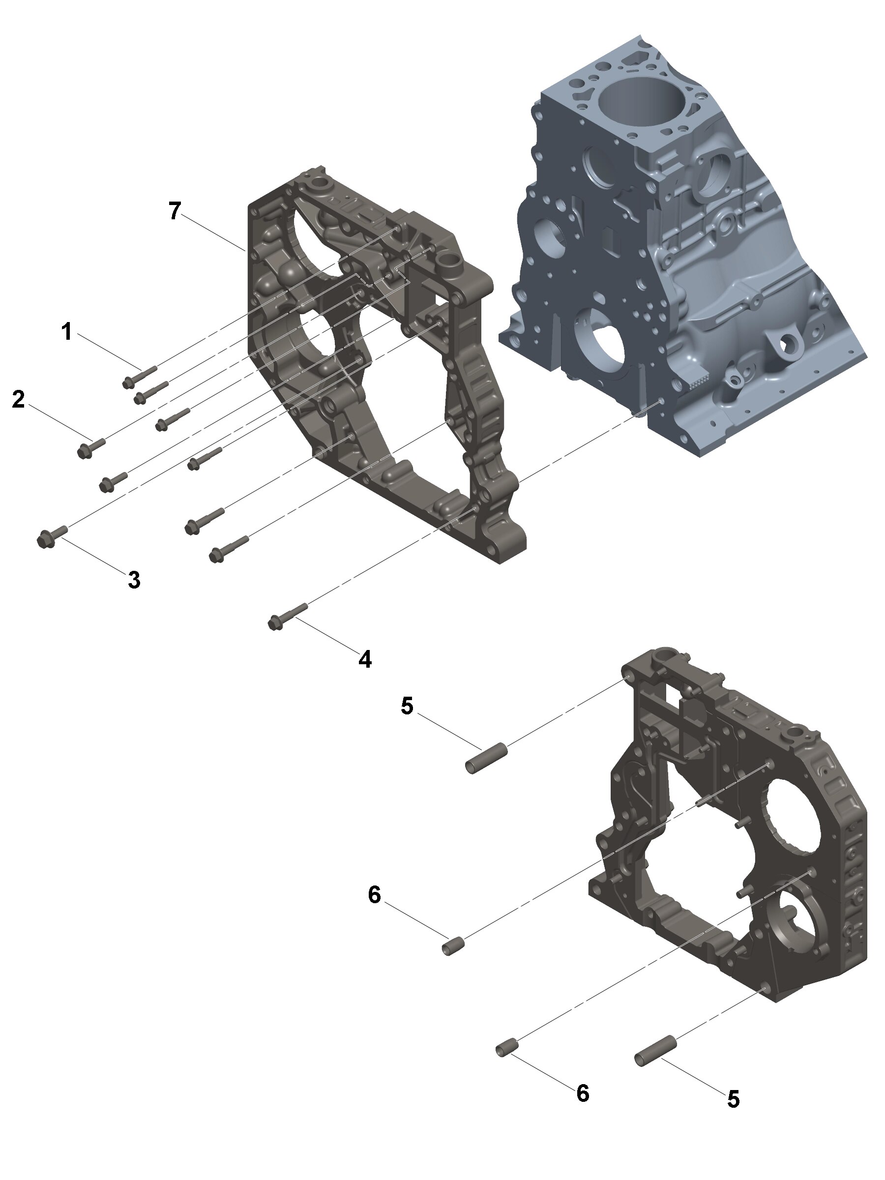 ISF4.5 Корпус заднего редуктора