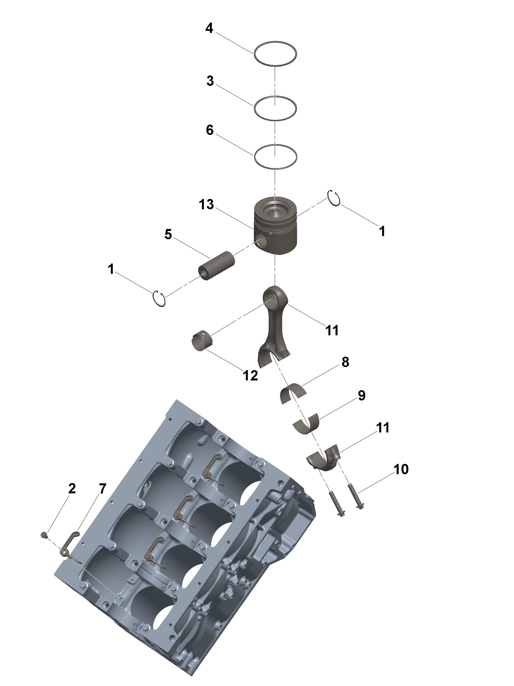Поршень двигателя ISF4.5